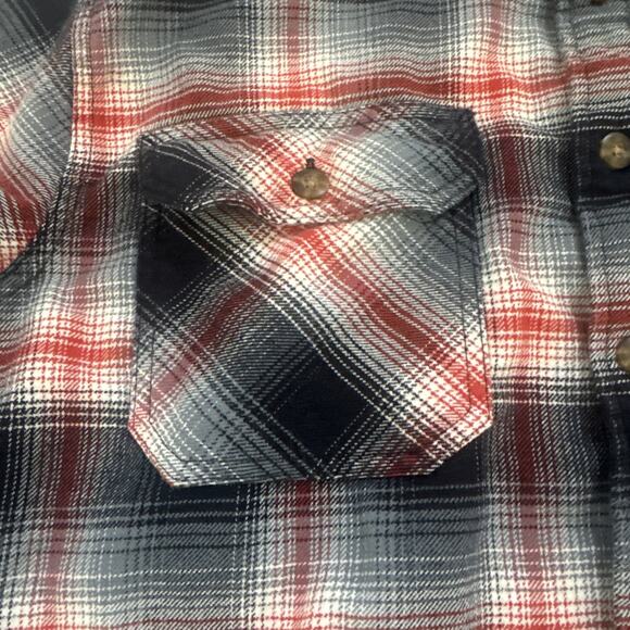 Pendleton Burnside Flannel Shirt Mens XL Flap Pockets Plaid EUC Collared - Picture 4 of 8